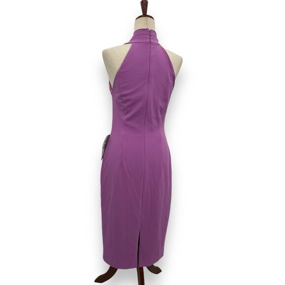 NEW Rachel Roy Halter Sheath Dress Magenta Purple Fitted Cocktail Career Work - Picture 9 of 13